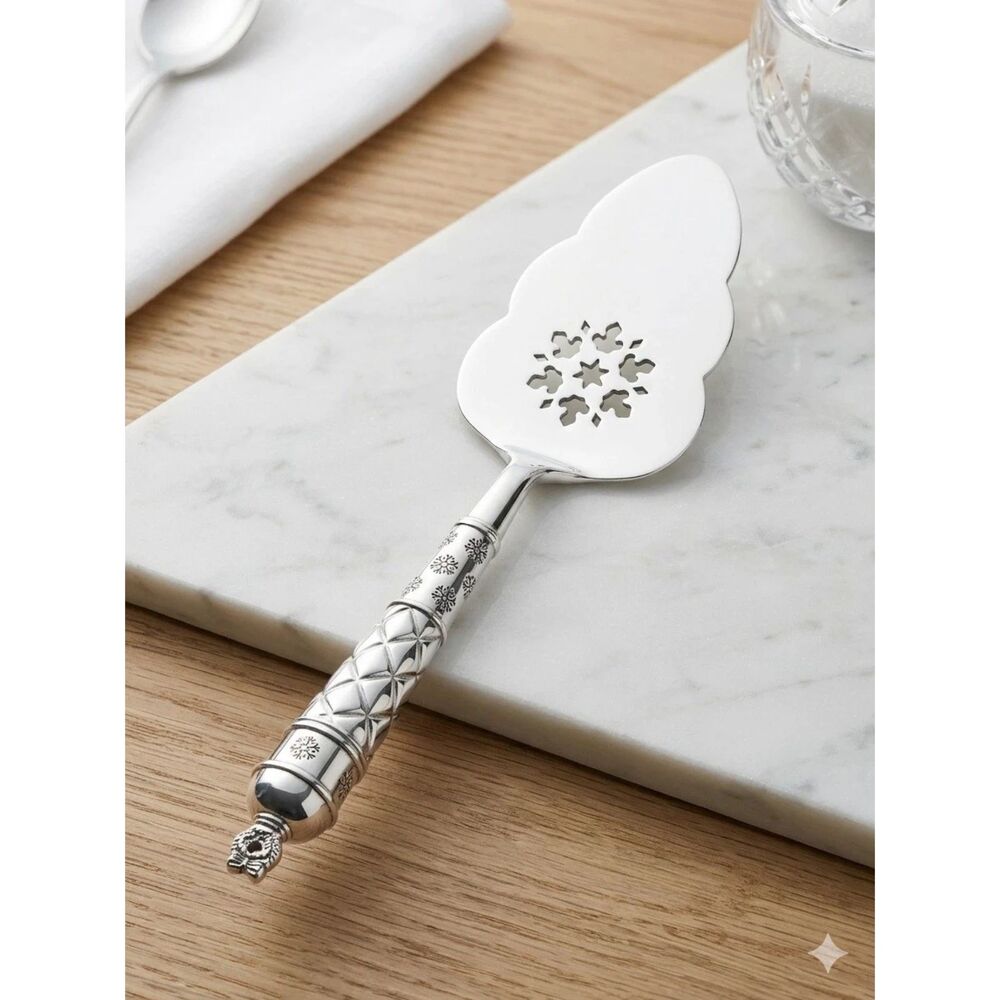 VTG Towle Christmas Cake Server Silver Snowflake Design Rare Piece